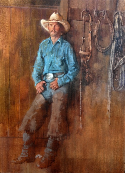 Cowboy, 18" x 24" oil on canvas